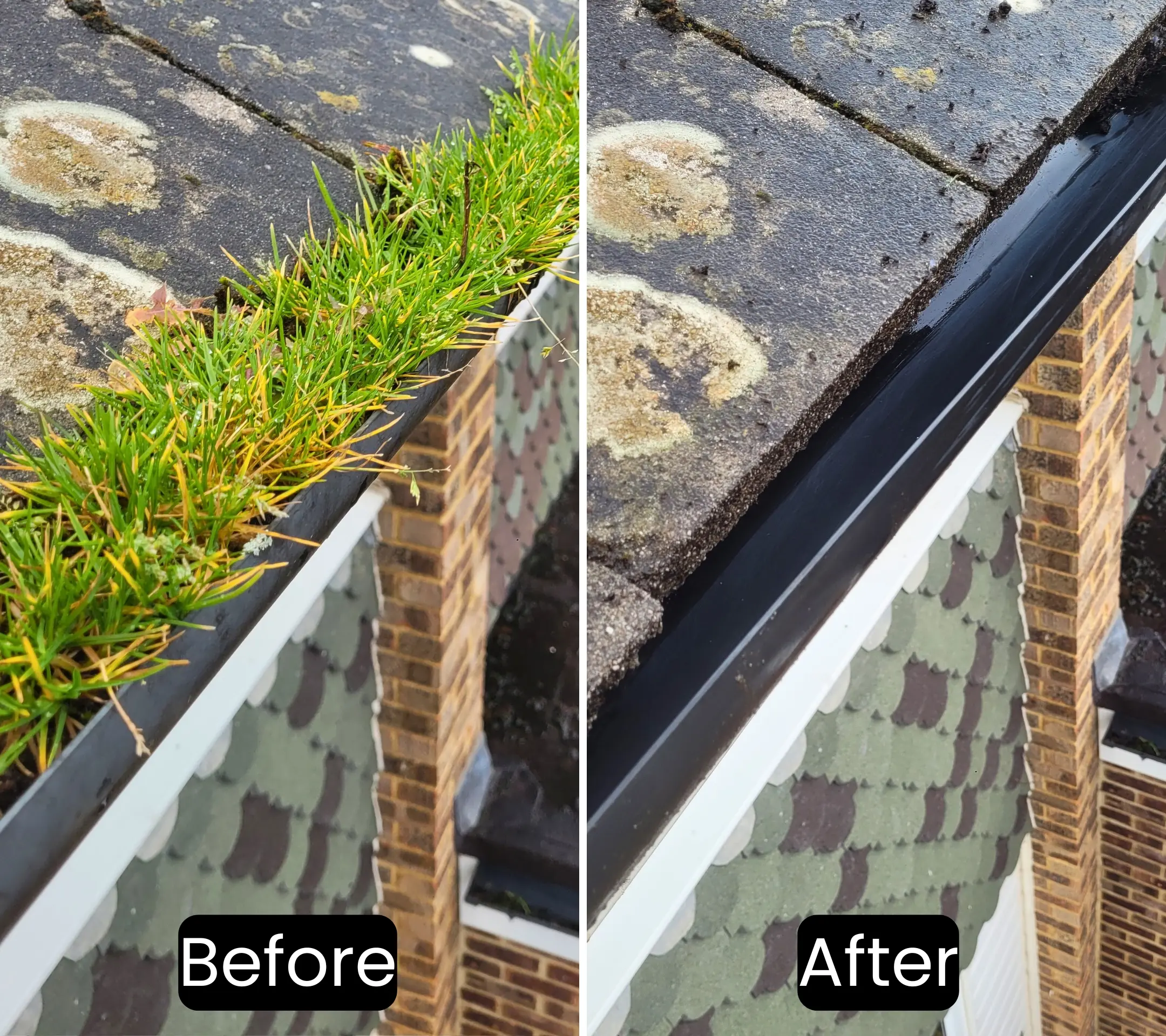 Residential gutter cleaning case study 2